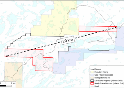 September 04, 2025 - Athena Gold acquires an additional ~2,300 ha through staking.