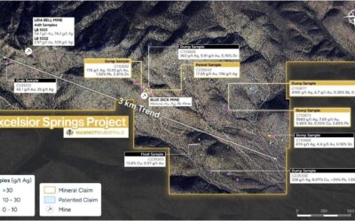 High-Grade Silver, Gold, Copper, and Antimony Reported From Excelsior Project, Nevada