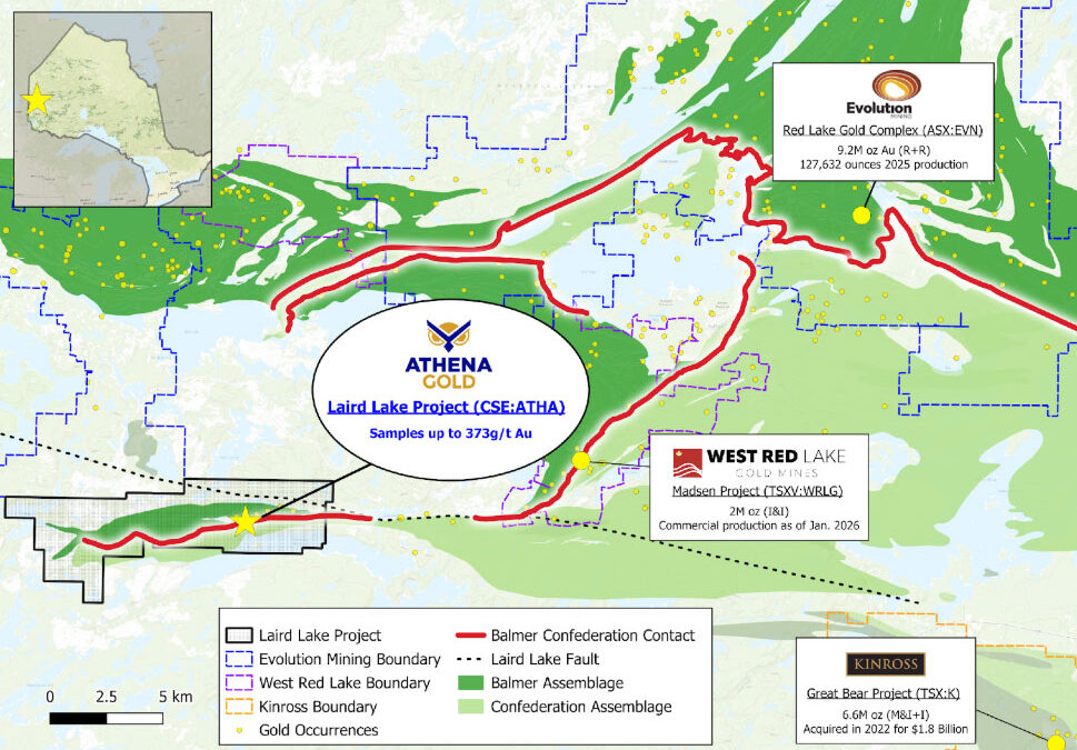 Athena Receives Permits for Maiden Drill Program at Laird Lake Project in Ontario’s Red Lake Gold Camp
