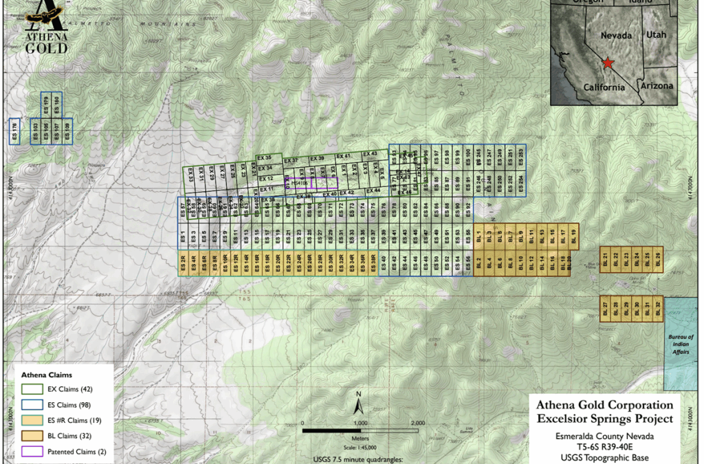 Athena Gold Increases Excelsior Springs Project Size in Nevada